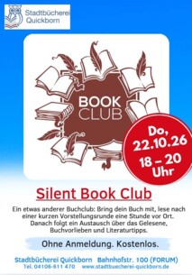 Erster Silent Book Club in der Stadtbücherei
