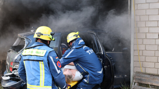 Feuer, Explosionen, eingestürzte Mauern: THW Kaltenkirchen probt den Ernstfall