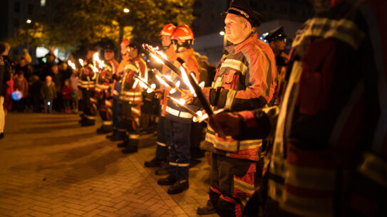 Großer Laternenumzug in Norderstedt-Harksheide