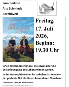 Sommerkino in der Alten Schmiede Bornhöved: „Die einfachen Dinge"