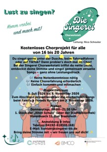 „Du singst gerne? Dann komm zur Singerei!"