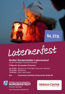 Laternenumzug der Freiwilligen Feuerwehr Garstedt und des Herold Center Norderstedt
