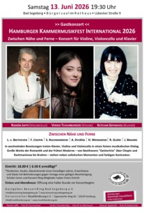 „Zwischen Nähe und Ferne“ - ein Konzert für Violine, Violoncello und Klavier