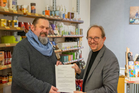 Stadt übergibt Fairtrade-Stadt Koordination an Weltladen