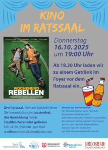 Kino im Ratssaal zeigt „Wochenendrebellen“