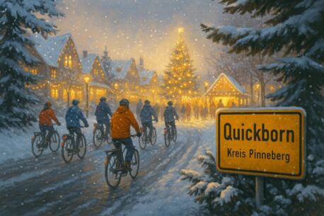 Fahrradtour durch das winterliche Quickborn mit Ziel Weihnachtsmarkt