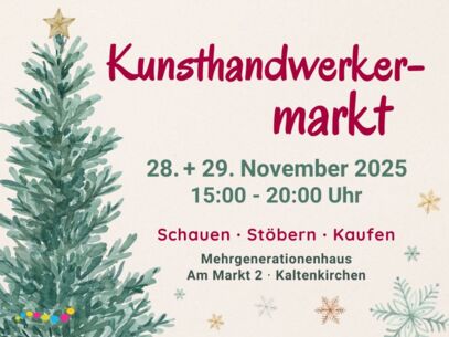 Weihnachtlicher Kunsthandwerkermarkt im Mehrgenerationenhaus