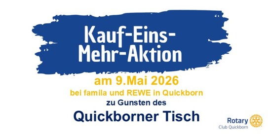 Kauf-Eins-Mehr Aktion des Rotary Club Quickborn für den Quickborner Tisch