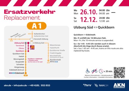 A1 zwischen Ulzburg Süd und Quickborn bis Dezember gesperrt