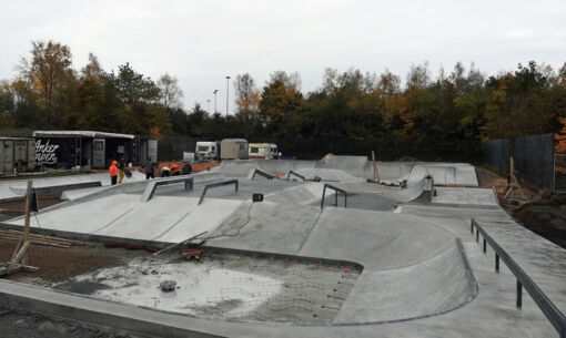 Bauarbeiten im Skatepark gehen gut voran