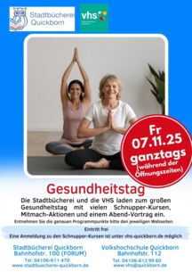 Großer Gesundheitstag in der Stadtbücherei und der VHS