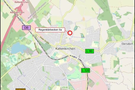 Unterhaltungsarbeiten an mehreren Regenklärbecken