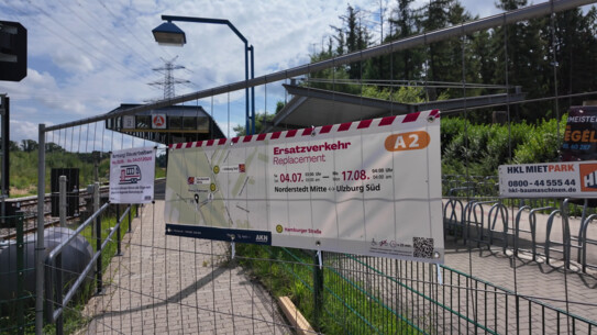 AKN-Fahrgäste müssen sich auf einen langen Bau-Herbst einstellen