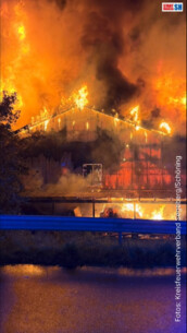 Großbrand in Henstedt-Ulzburg • 2 Personen gerettet • Mehr als 20 Kälber getötet