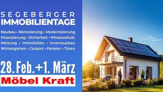 Segeberger ImmobilienTage am 28. Feb +1. März bei Möbel Kraft