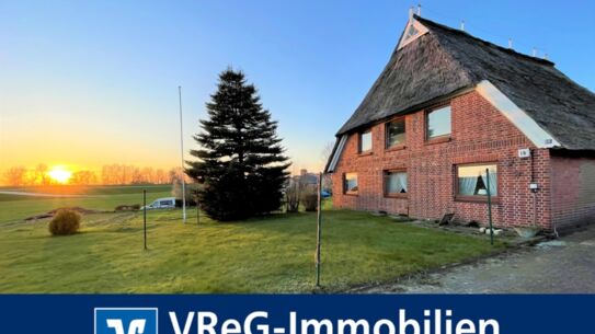 Sanierungsbedürftiges Reetdachhaus in Hamburg-Kirchwerder am Elbdeich