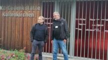 Besuch von Lorenz Gösta Beutin, Bundestagsabgeordneter der Partei Die Linke, auf der KZ-Gedenkstätte Kaltenkirchen