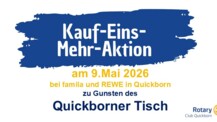 Kauf-Eins-Mehr Aktion des Rotary Club Quickborn für den Quickborner Tisch