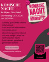 „Komische Nacht" bringt Comedy-Marathon ins Airport Plaza Hotel