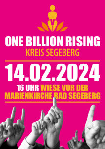 "One Billion Rising" - weltweite Tanzaktion für Gleichstellung in Bad Segeberg