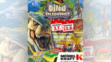 Großes Ferienprogramm mit Dino-Erlebniswelt bei Möbel Kraft
