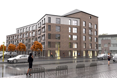 1. Spatenstich für Gebäude mit 74 altengerechten Wohnungen