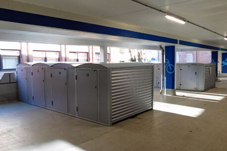 Freie Fahrradboxen im Parkhaus Brauerstraße