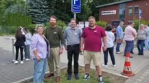 Foto v.l.: Doreen John von Zydowitz, Nico Brandenburg (beide Agentur für Arbeit) sowie Lutz Hahn und André Verges (beide StellWERK Jobcenter Kreis Segeberg) organisierten die Veranstaltung.