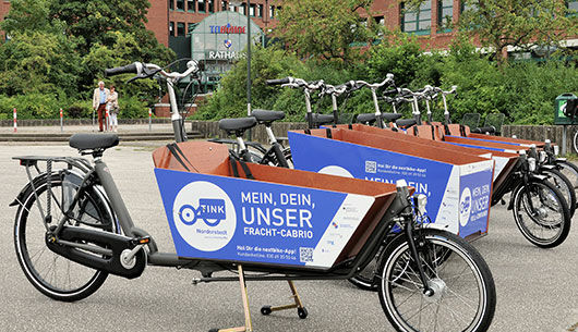 Größtes Mietsystem für Transport-Fahrräder gestartet