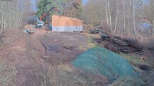Lagerhalle für Holzhackschnitzelheizung im Himmelmoor wird fertiggestellt